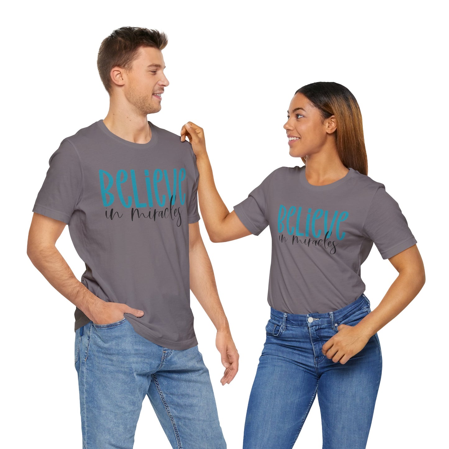 Inspirational Unisex Jersey Tee - Believe in Miracles
