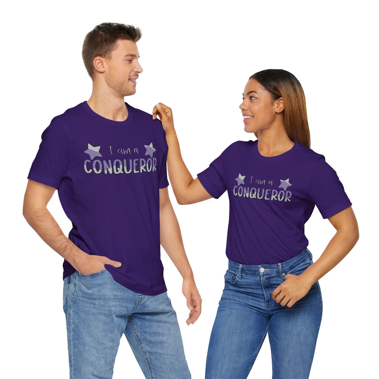 I Am A Conqueror Unisex Jersey Tee - Empowering Graphic T-Shirt