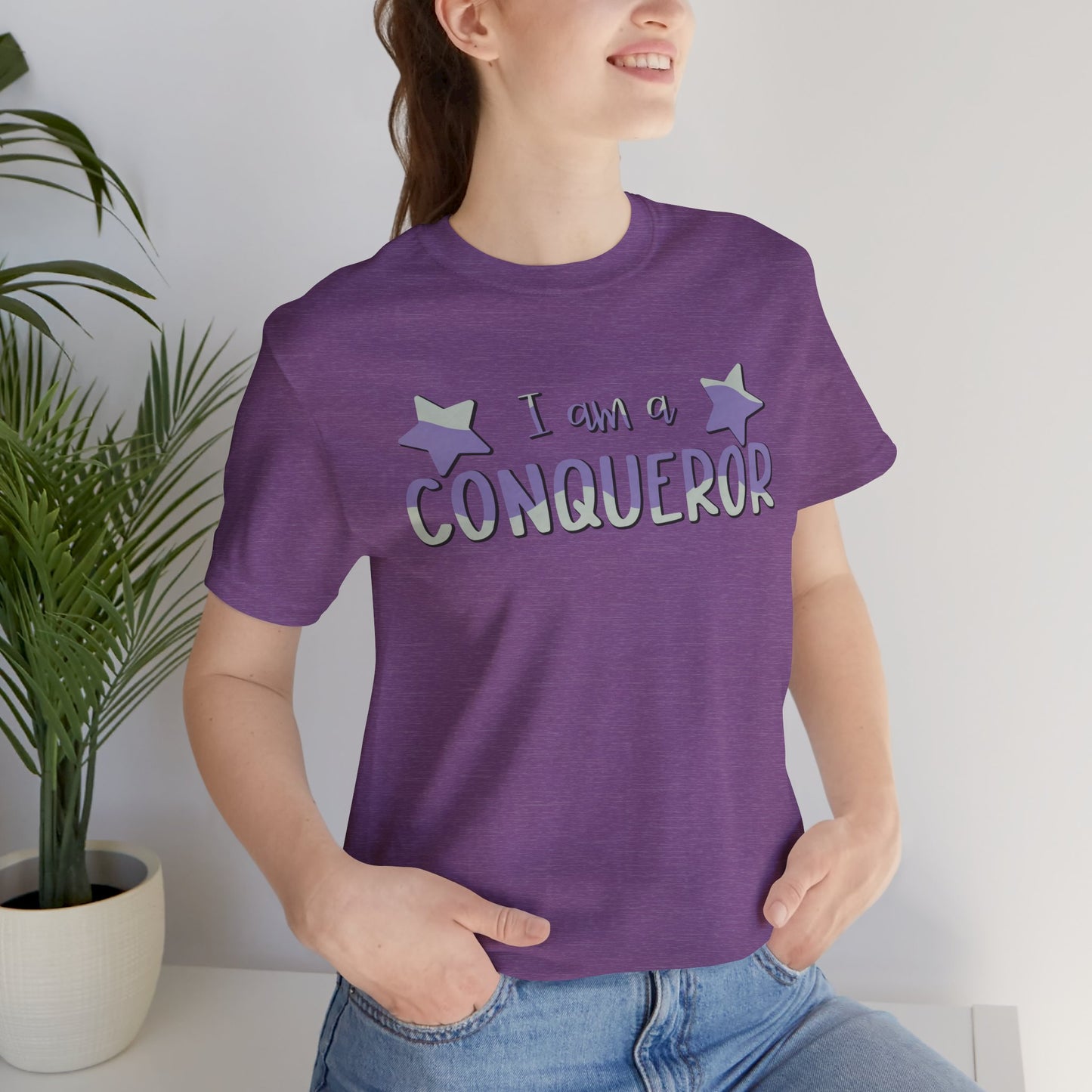 I Am A Conqueror Unisex Jersey Tee - Empowering Graphic T-Shirt