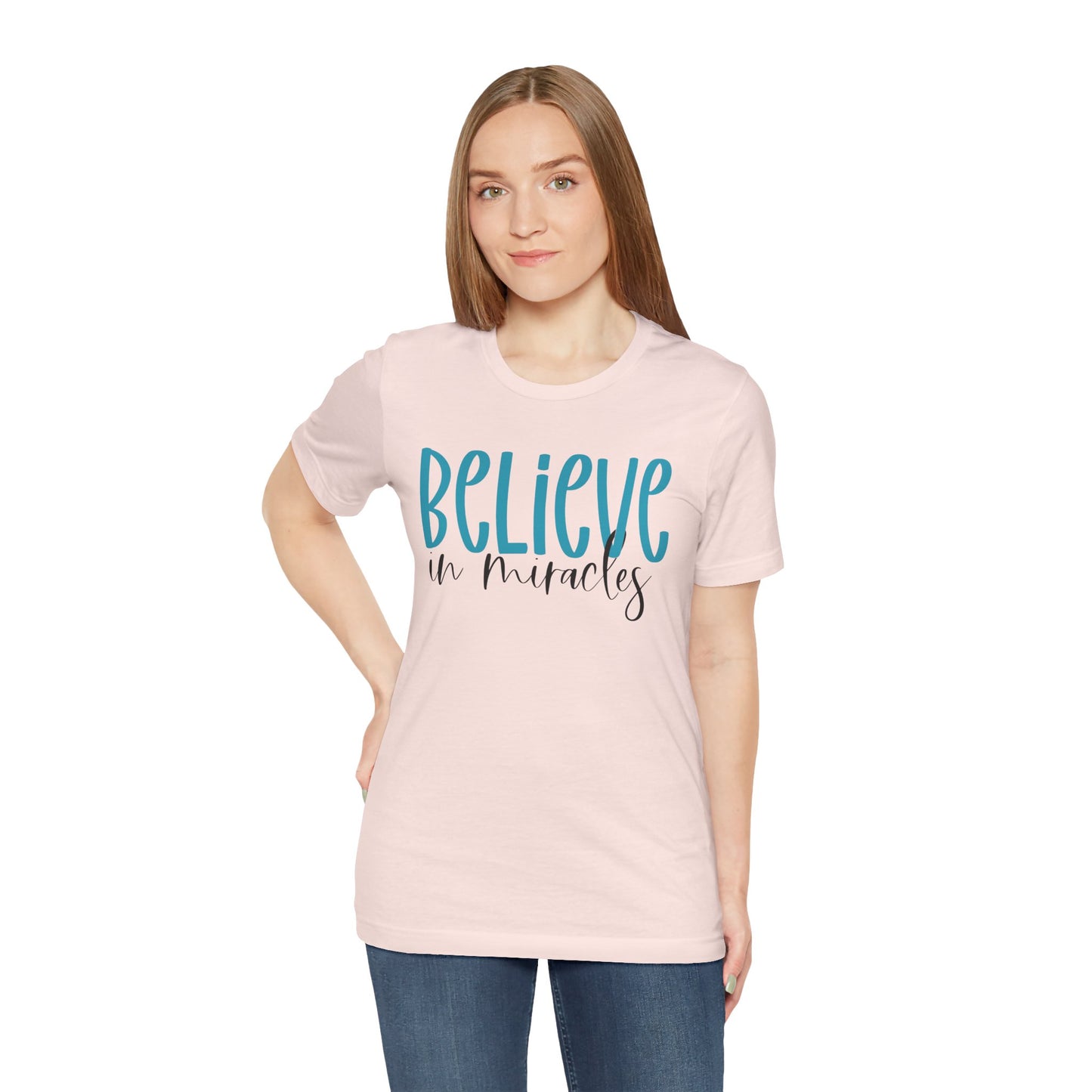 Inspirational Unisex Jersey Tee - Believe in Miracles