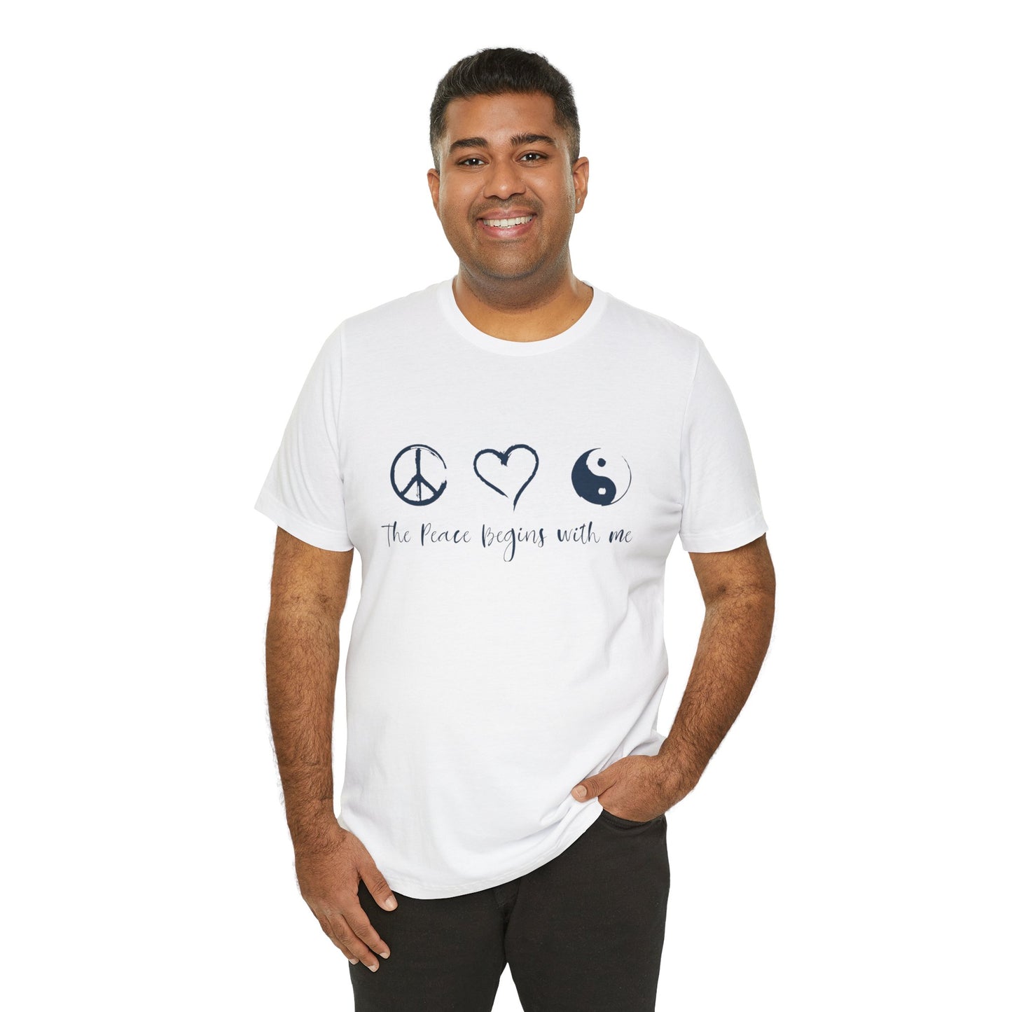 Peace Begins with Me Unisex Short Sleeve Tee