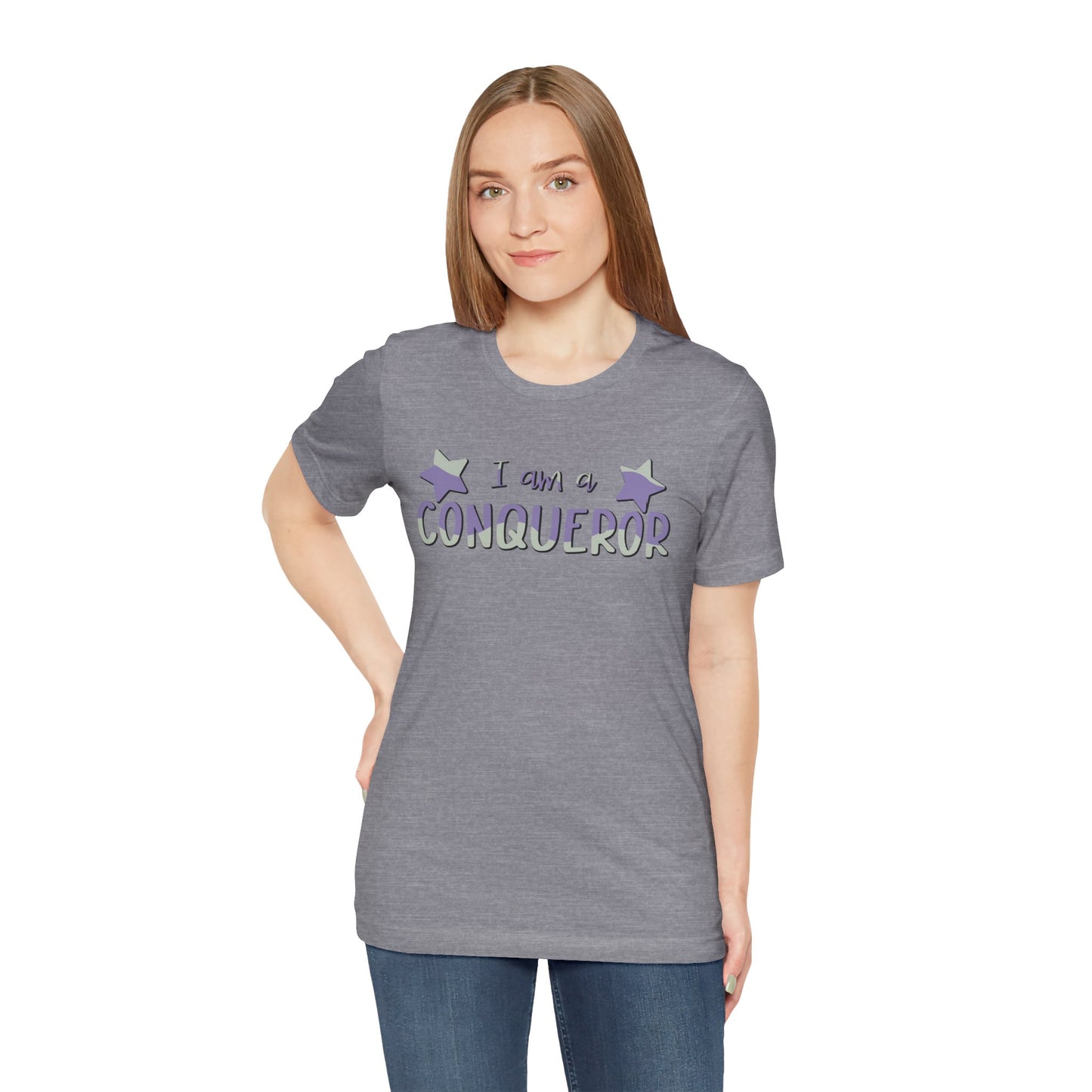 I Am A Conqueror Unisex Jersey Tee - Empowering Graphic T-Shirt