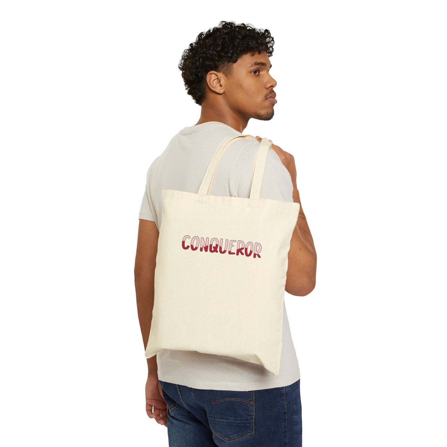 Conqueror Cotton Canvas Tote Bag - Eco-Friendly Storage for Everyday Adventures