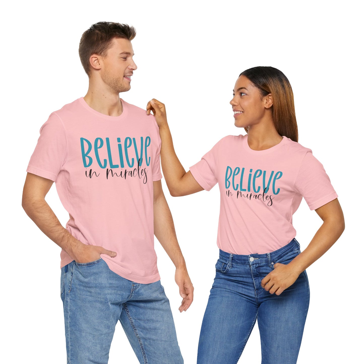 Inspirational Unisex Jersey Tee - Believe in Miracles