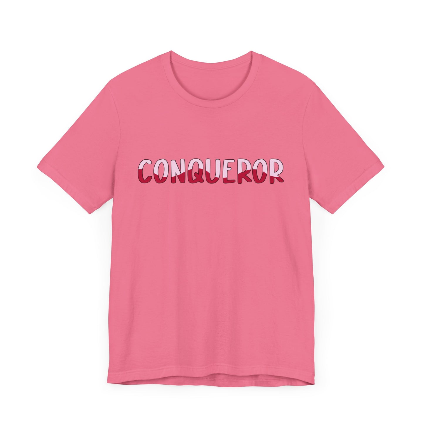 Conqueror Unisex Jersey Tee - Motivational Short Sleeve Shirt
