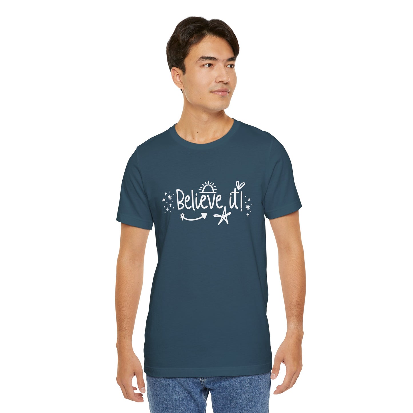 Believe It! Unisex Jersey Tee for Motivation and Positivity