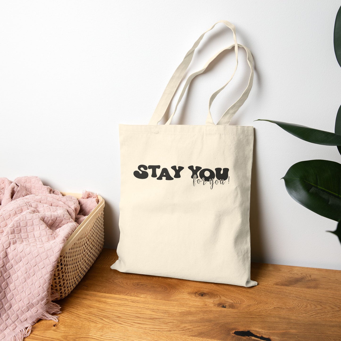 Stay You Cotton Canvas Tote Bag | Eco-Friendly Everyday Carryall