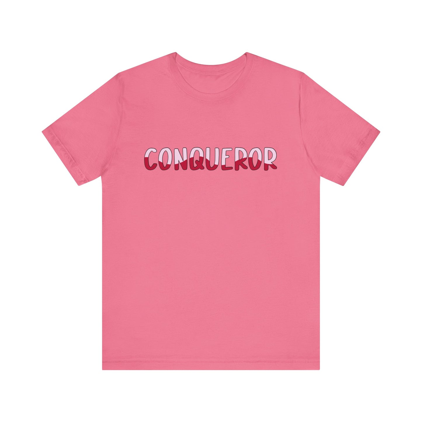 Conqueror Unisex Jersey Tee - Motivational Short Sleeve Shirt