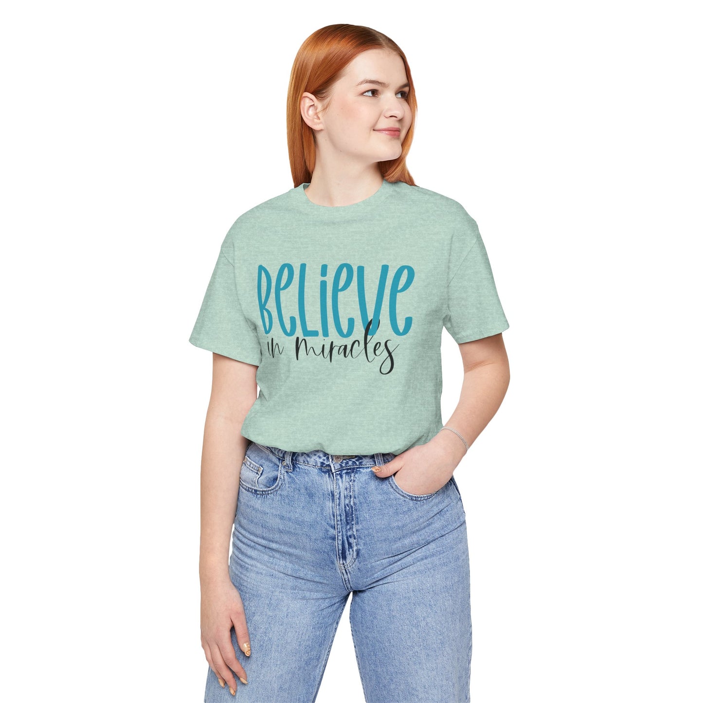 Inspirational Unisex Jersey Tee - Believe in Miracles