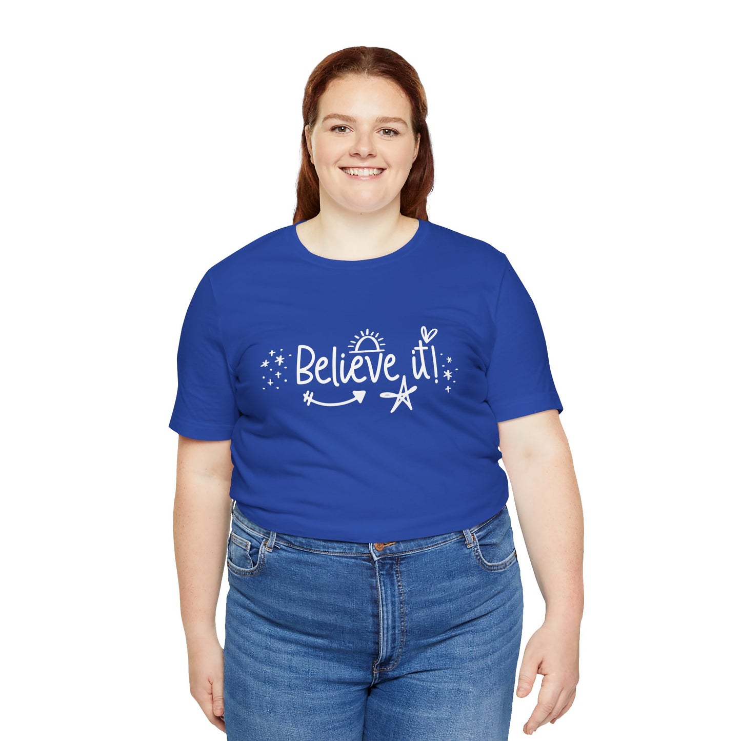 Believe It! Unisex Jersey Tee for Motivation and Positivity