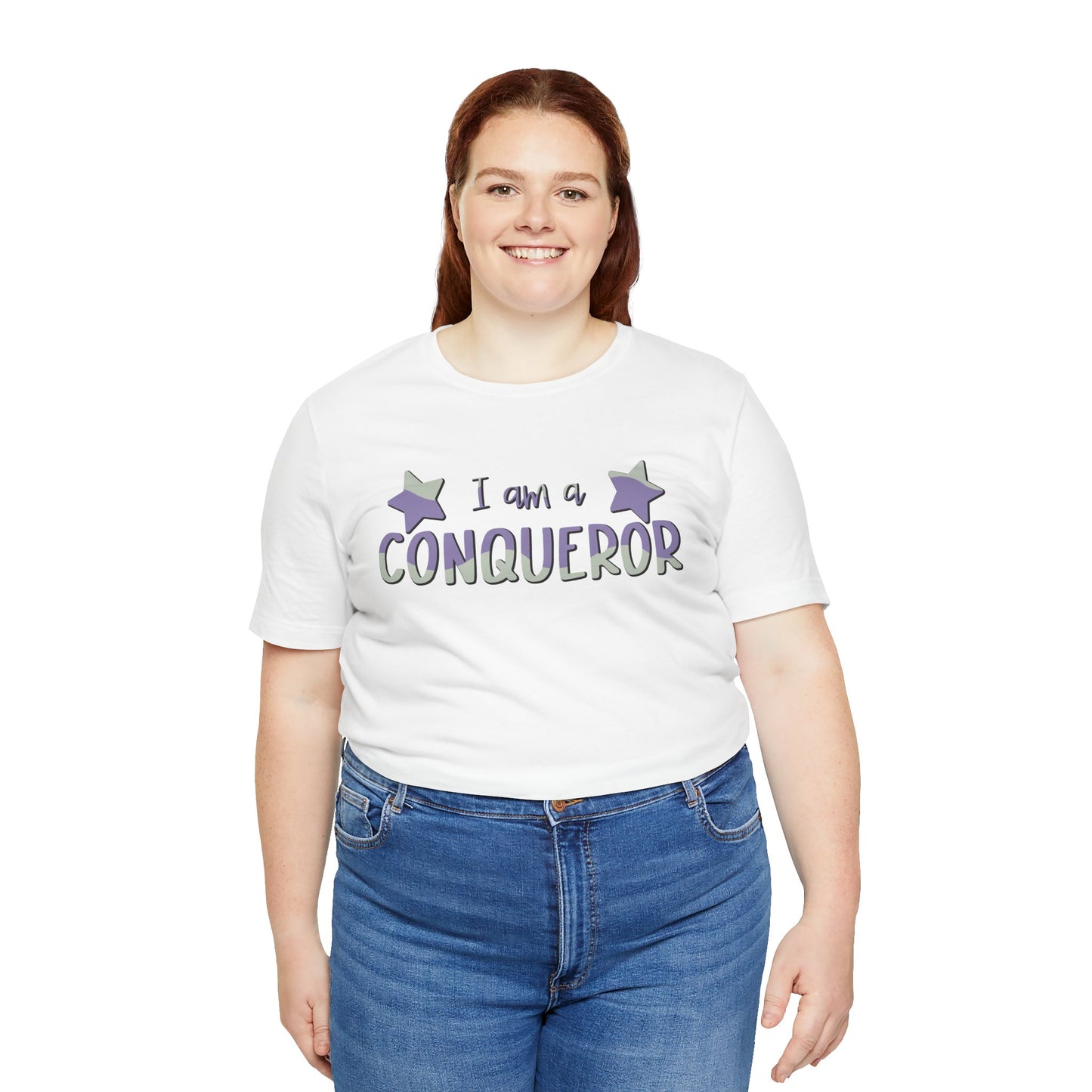 I Am A Conqueror Unisex Jersey Tee - Empowering Graphic T-Shirt