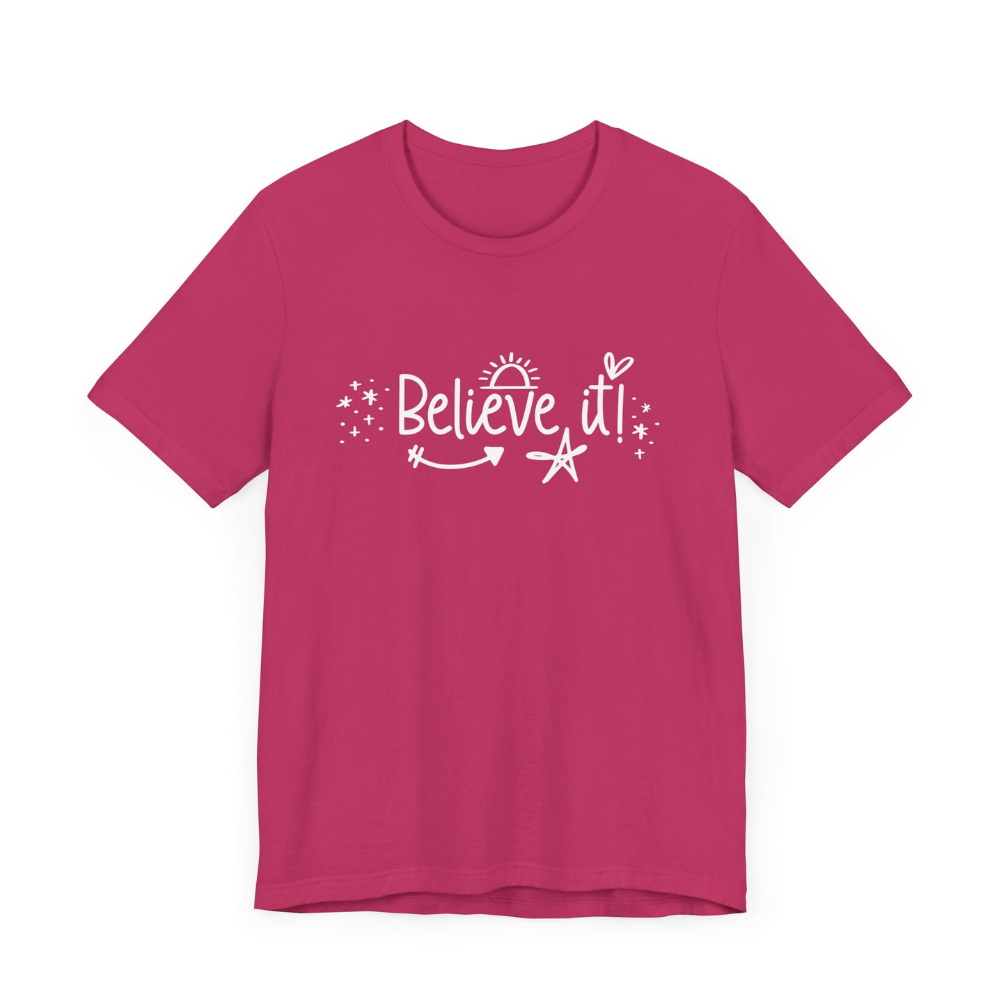 Believe It! Unisex Jersey Tee for Motivation and Positivity