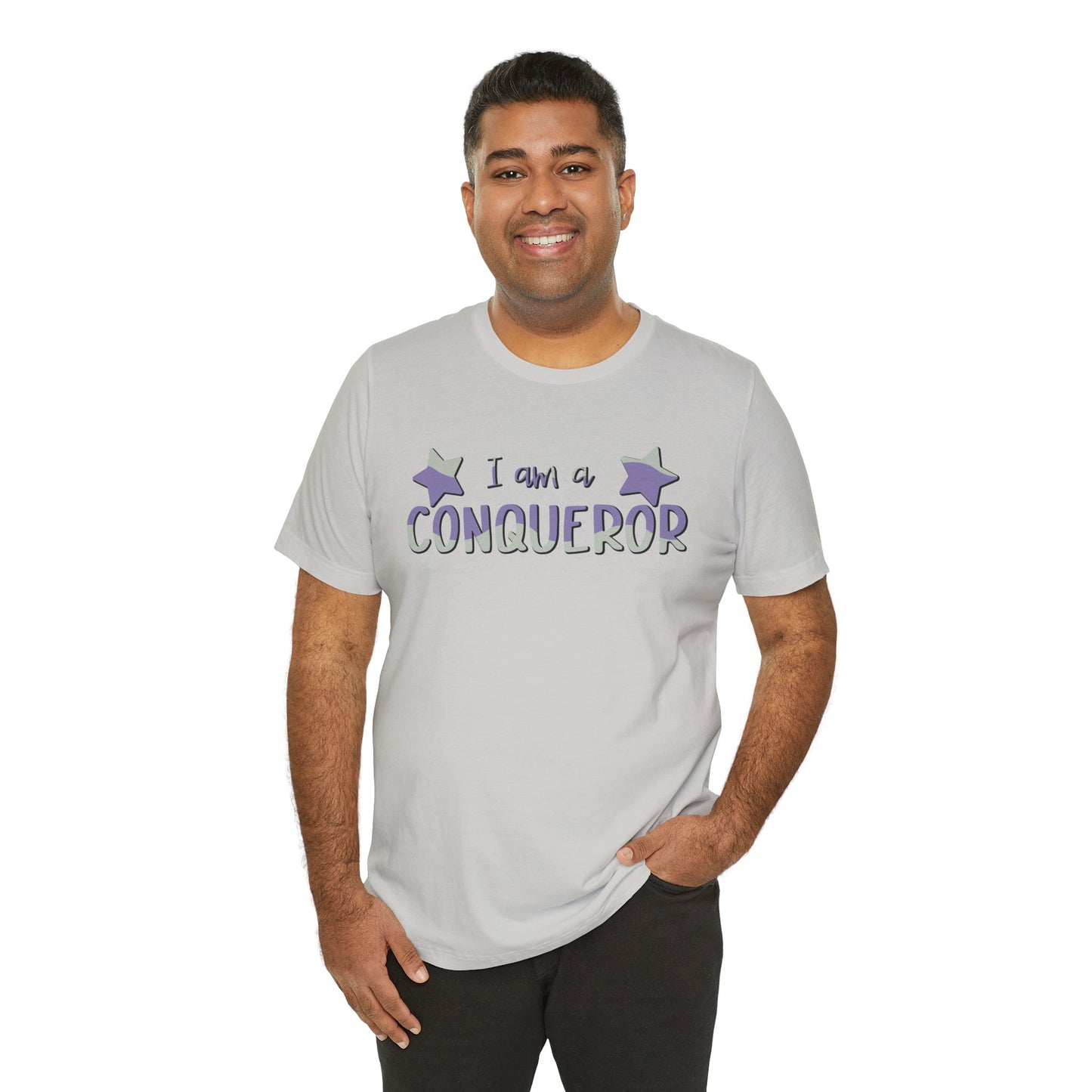 I Am A Conqueror Unisex Jersey Tee - Empowering Graphic T-Shirt