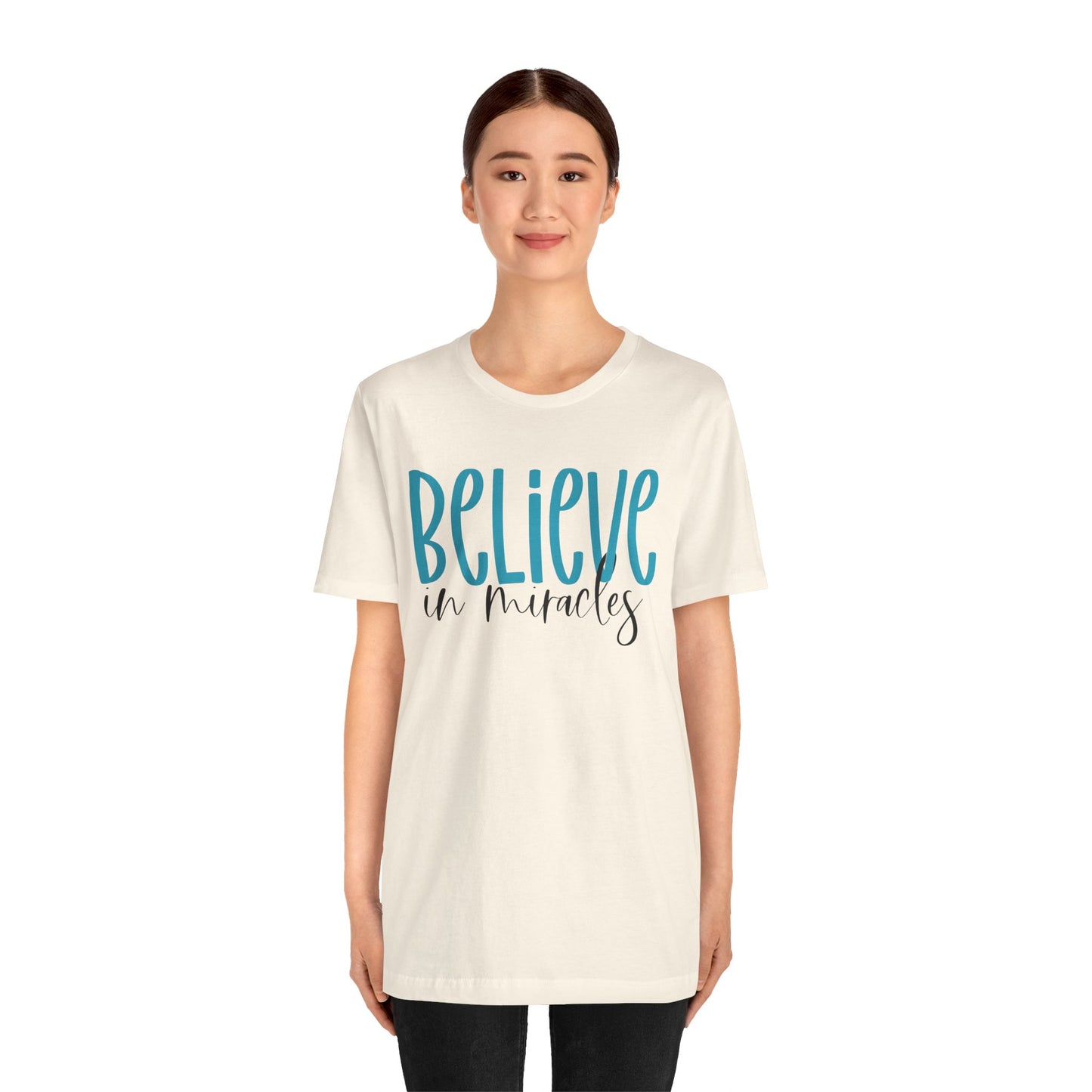 Inspirational Unisex Jersey Tee - Believe in Miracles