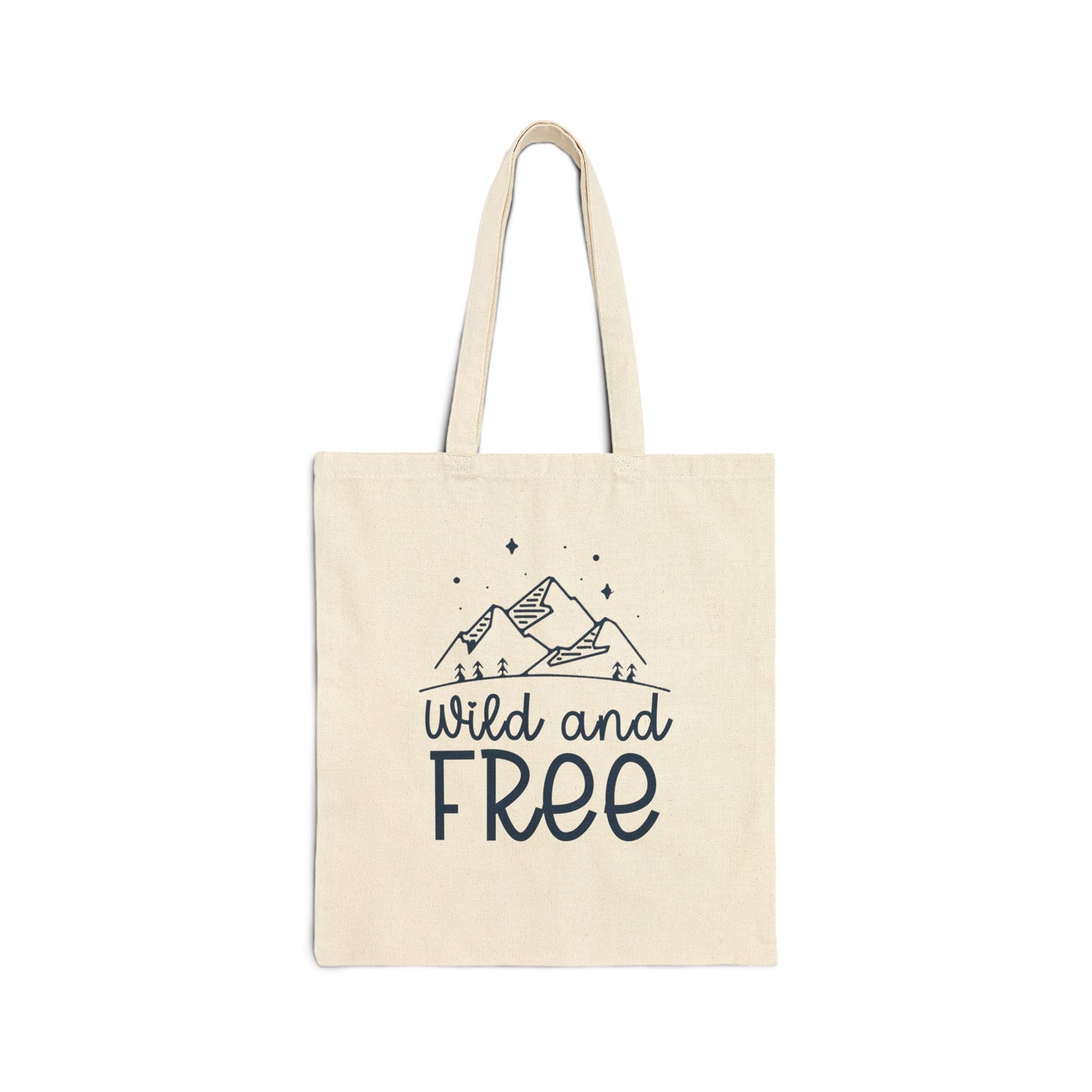 Wild and Free Cotton Canvas Tote Bag - Eco-Friendly Travel Accessory for Adventure Lovers