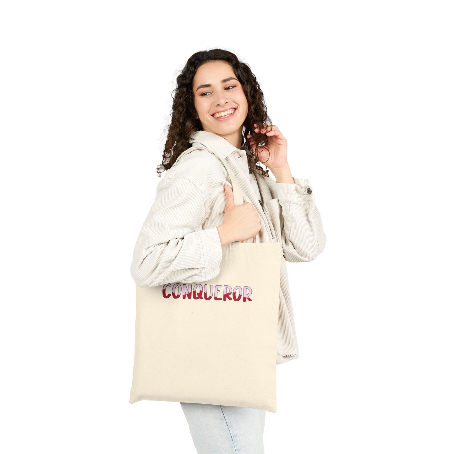 Conqueror Cotton Canvas Tote Bag - Eco-Friendly Storage for Everyday Adventures