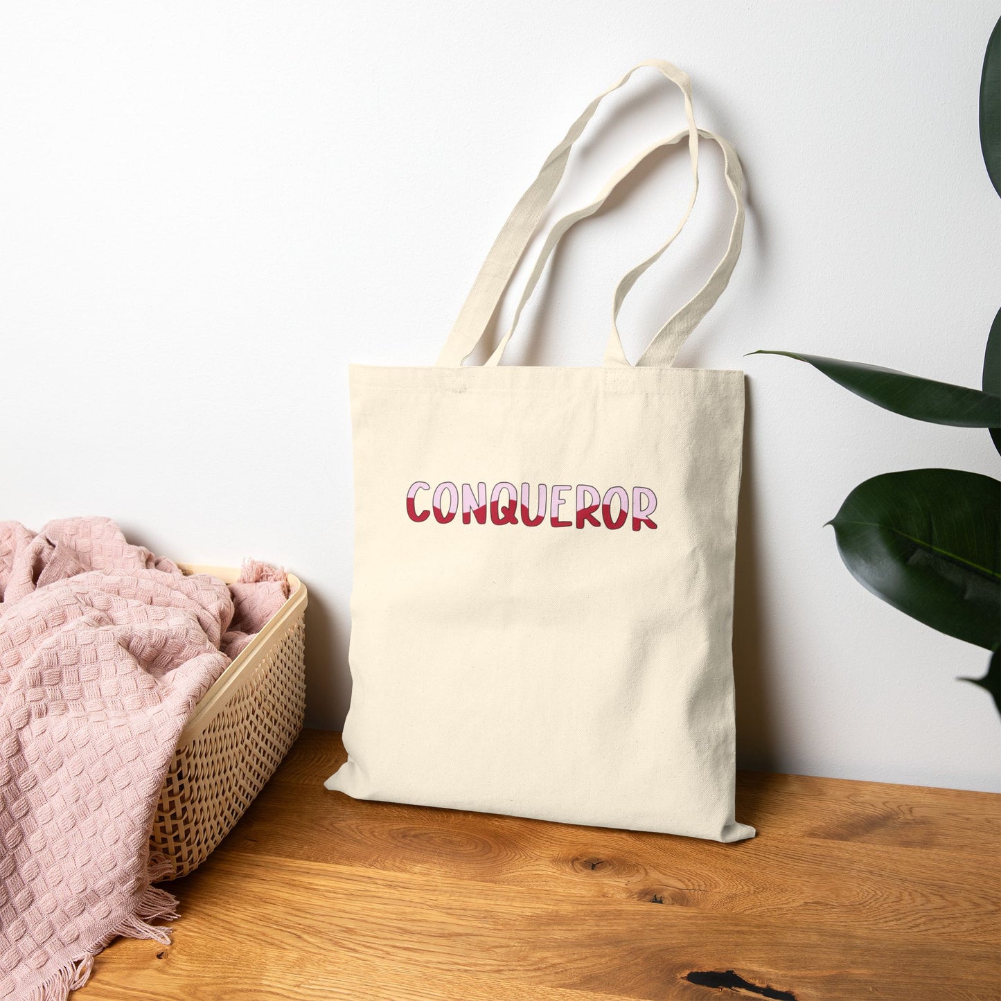 Conqueror Cotton Canvas Tote Bag - Eco-Friendly Storage for Everyday Adventures