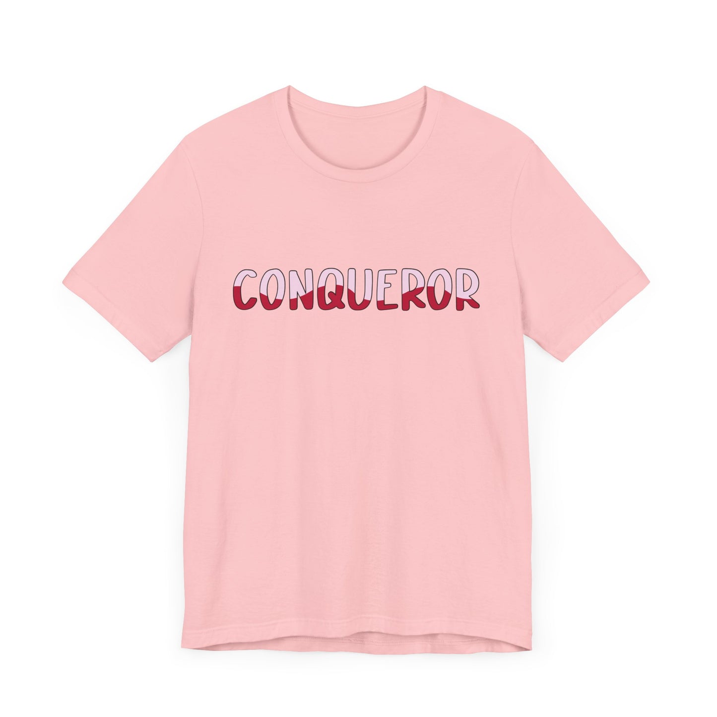 Conqueror Unisex Jersey Tee - Motivational Short Sleeve Shirt