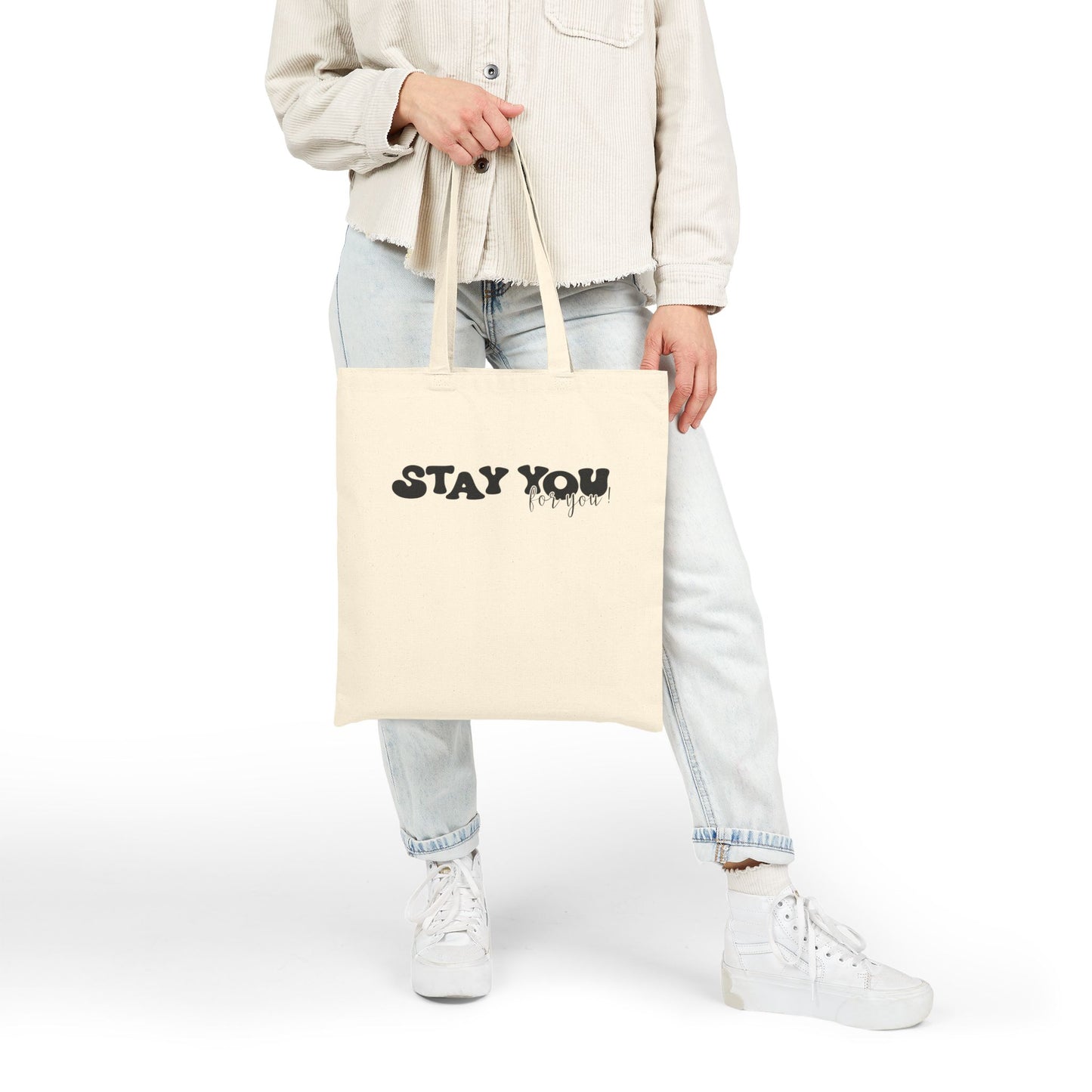 Stay You Cotton Canvas Tote Bag | Eco-Friendly Everyday Carryall
