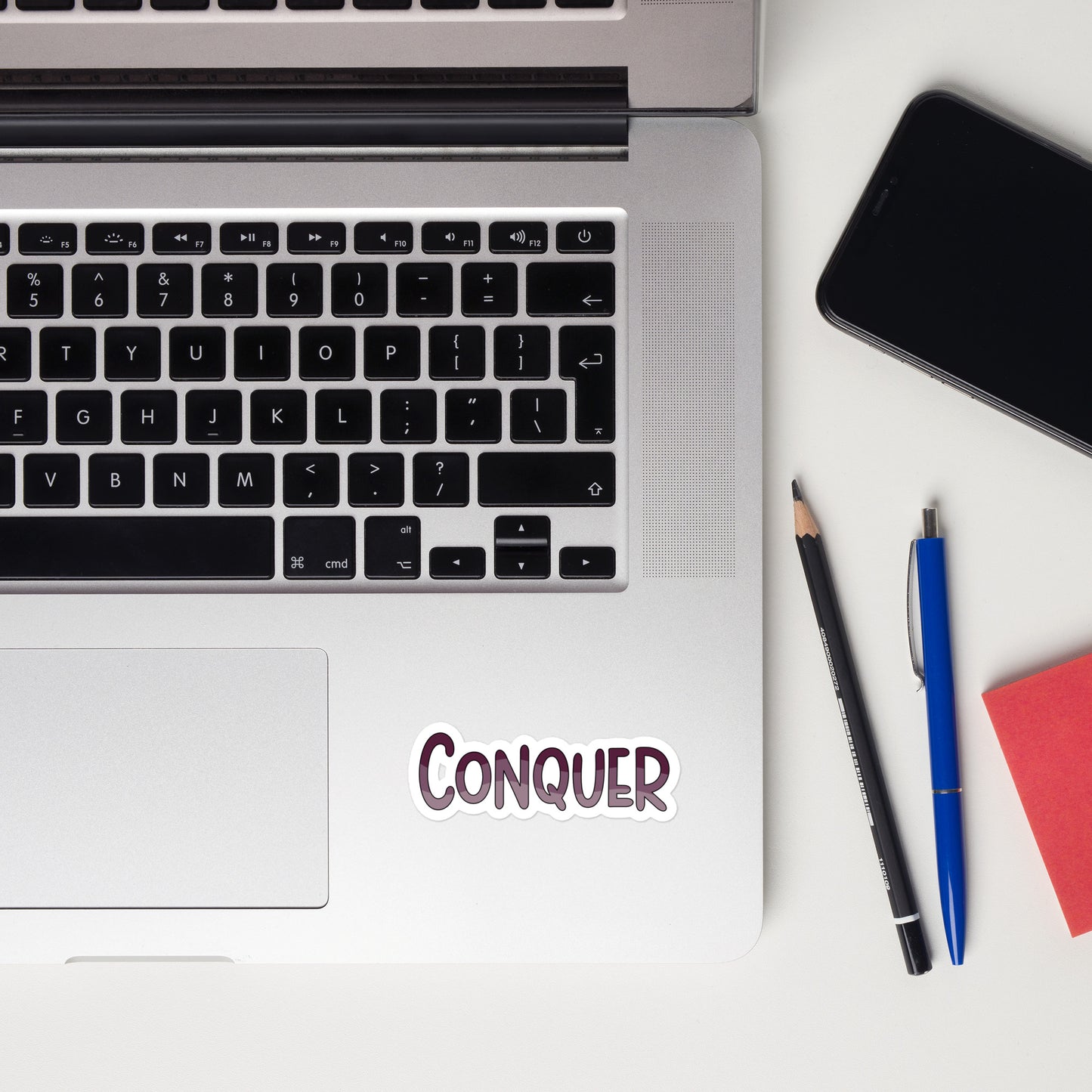 Purple Conquer stickers