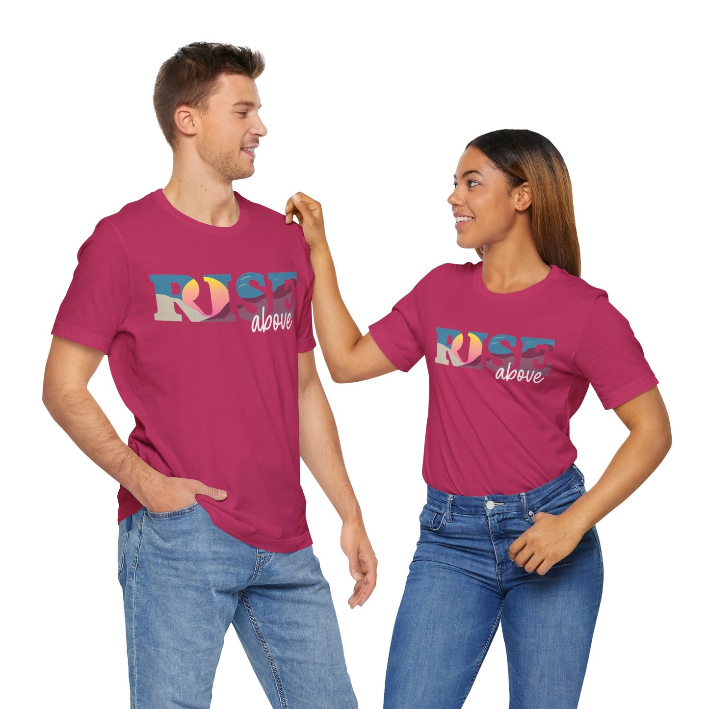 Rise Above 2 Inspirational Unisex Jersey Tee